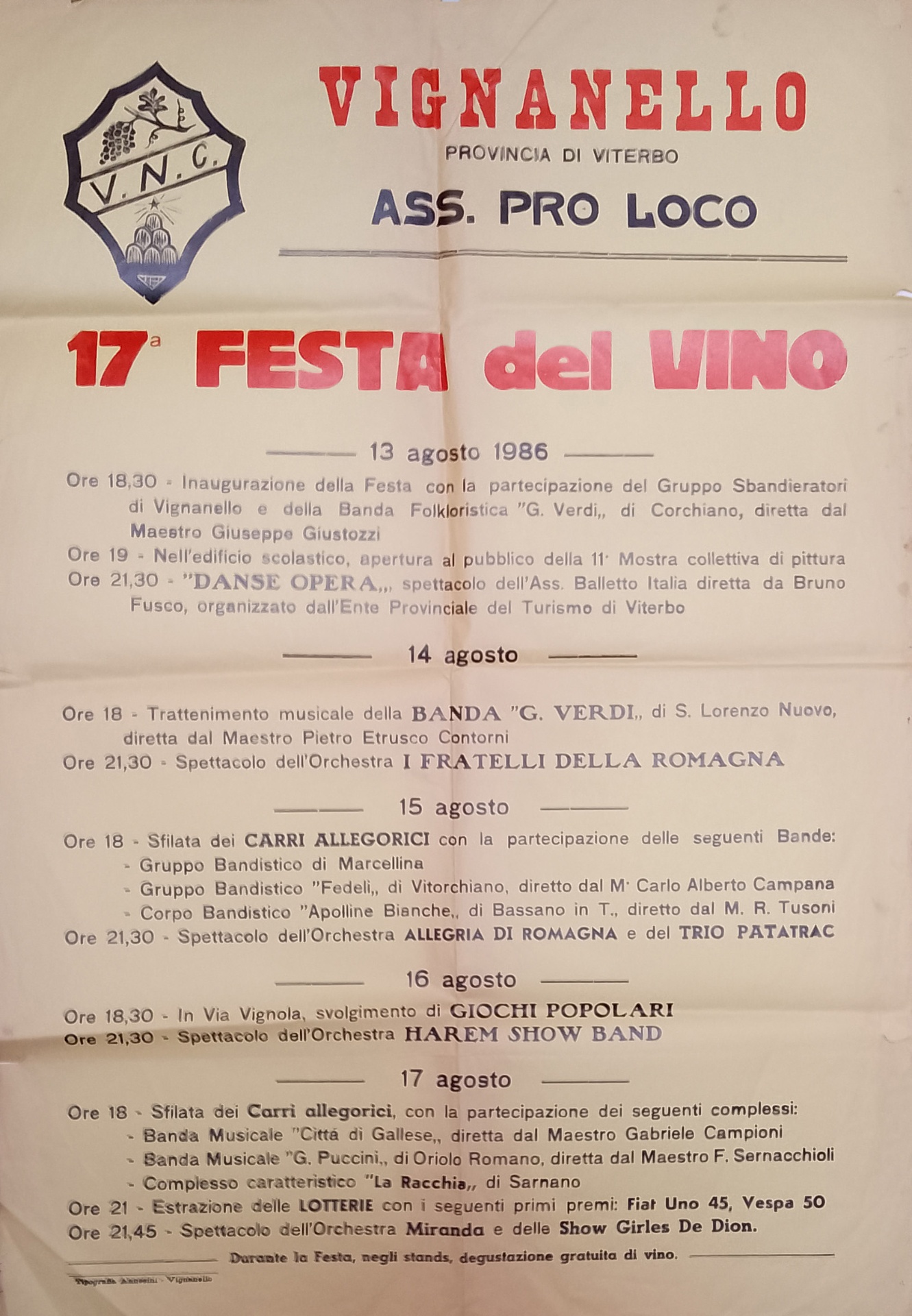 17ª Festa del Vino