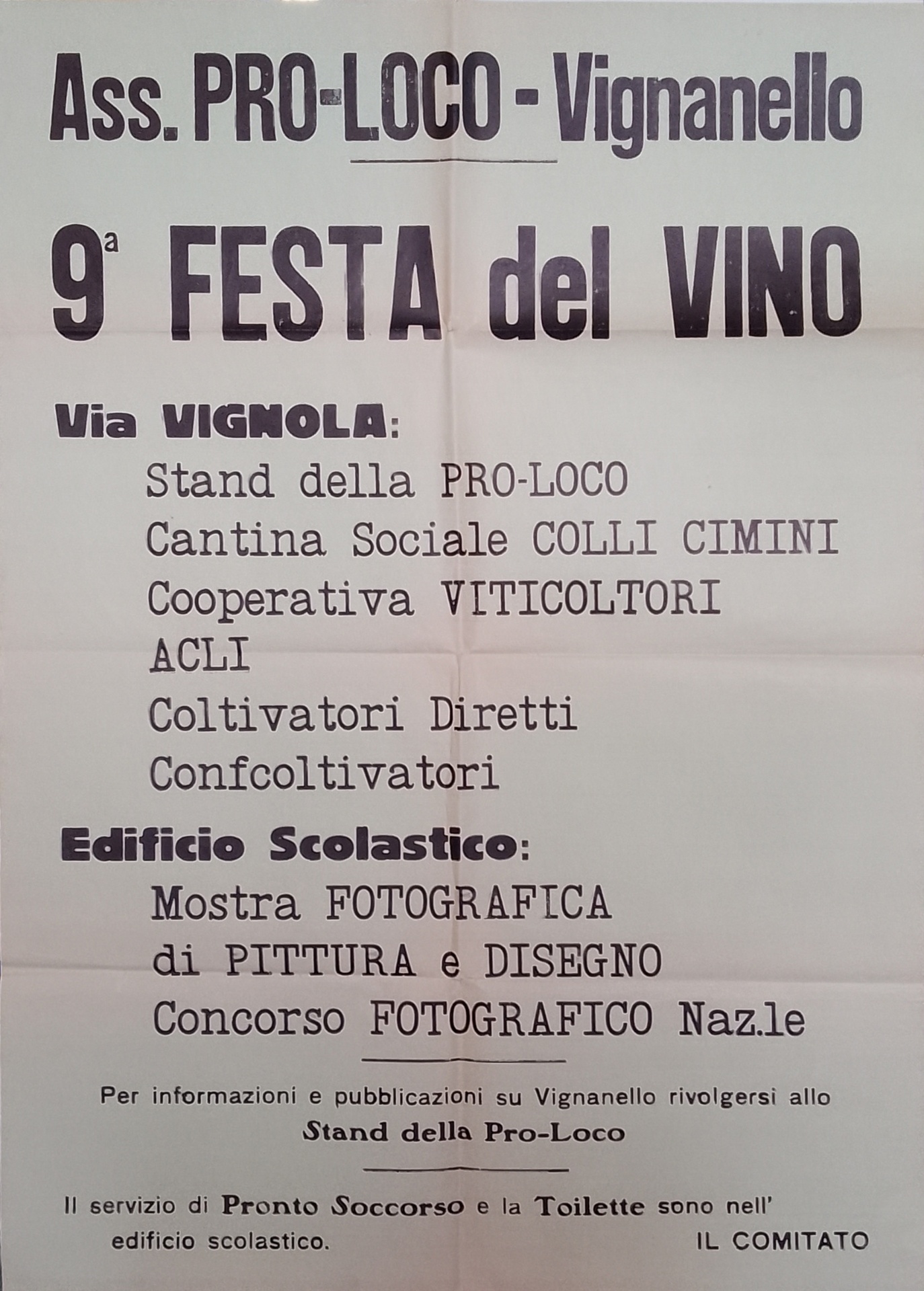 9ª Festa del Vino · Stand e mostre
