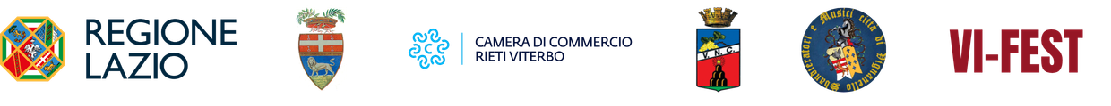 Loghi patrocini: Regione Lazio, Provincia di Viterbo, Camera di Commercio Rieti-Viterbo, Comune di Vignanello, Sbandieratori e Musici Città di Vignanello, VI-FEST