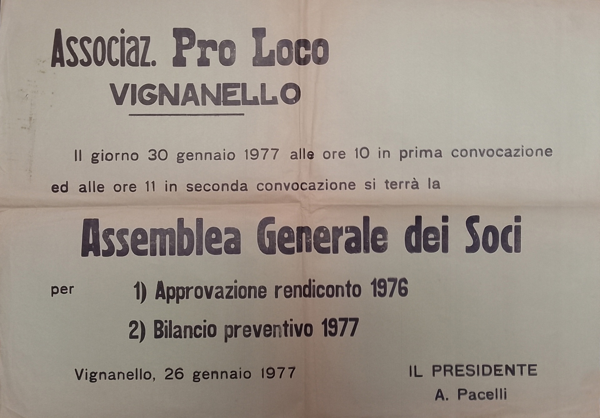 Assemblea Generale dei Soci